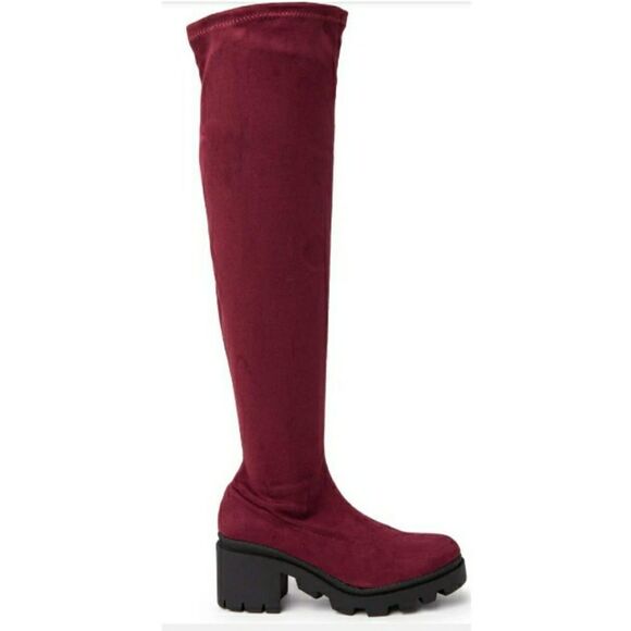 Wild Diva Lounge Vivica Lug Sole Platform Tall Boot sz 8.5, 10 NWT & Box - Picture 6 of 15